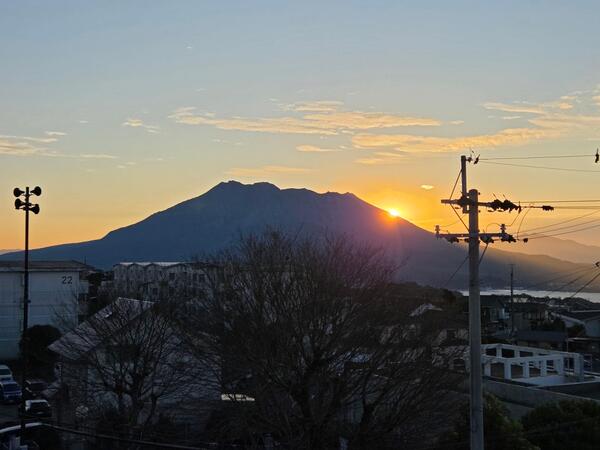 鹿児島市内<br />7時36分の初日の出です☀