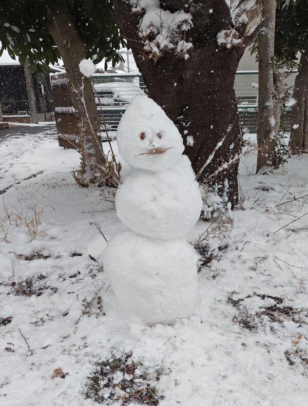 厚中に雪だるま☃