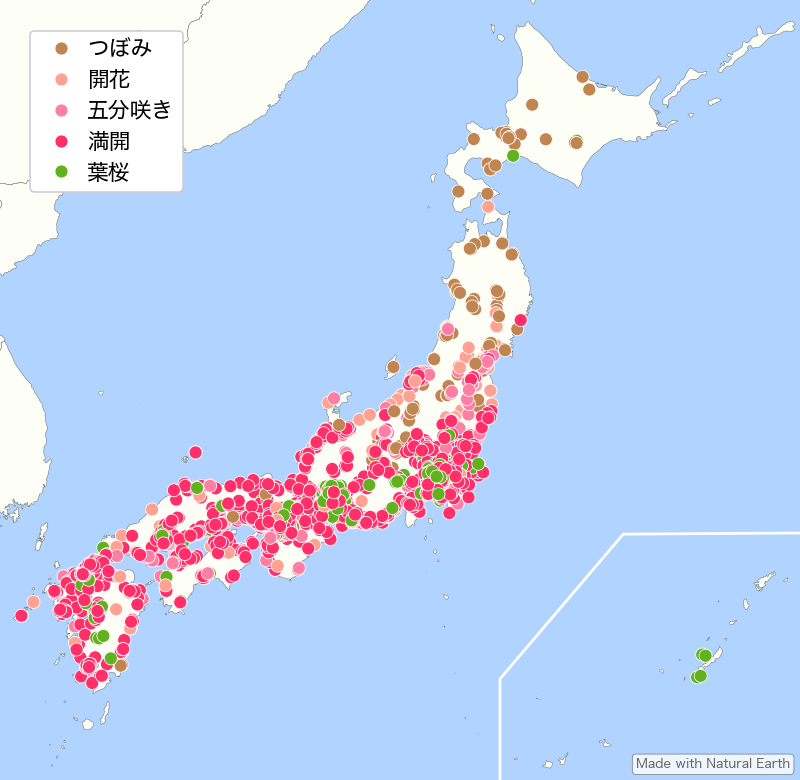 桜のプロットマップ