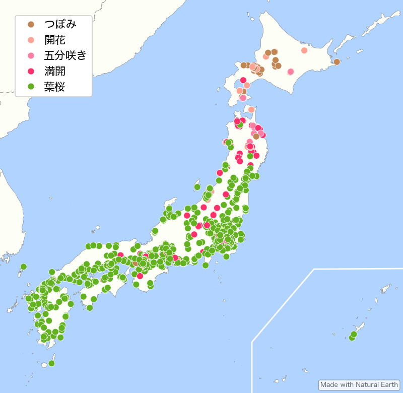 桜のプロットマップ